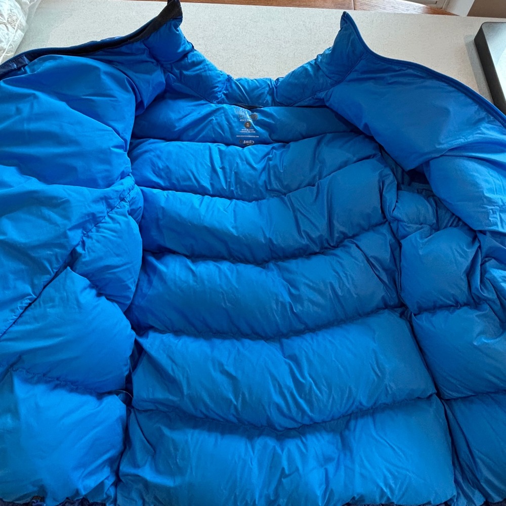 Mountain Hardwear Mens XL Blue Q Shield 650 Down‎ Puffer Jacket OM6274 Full Zip - Picture 11 of 13